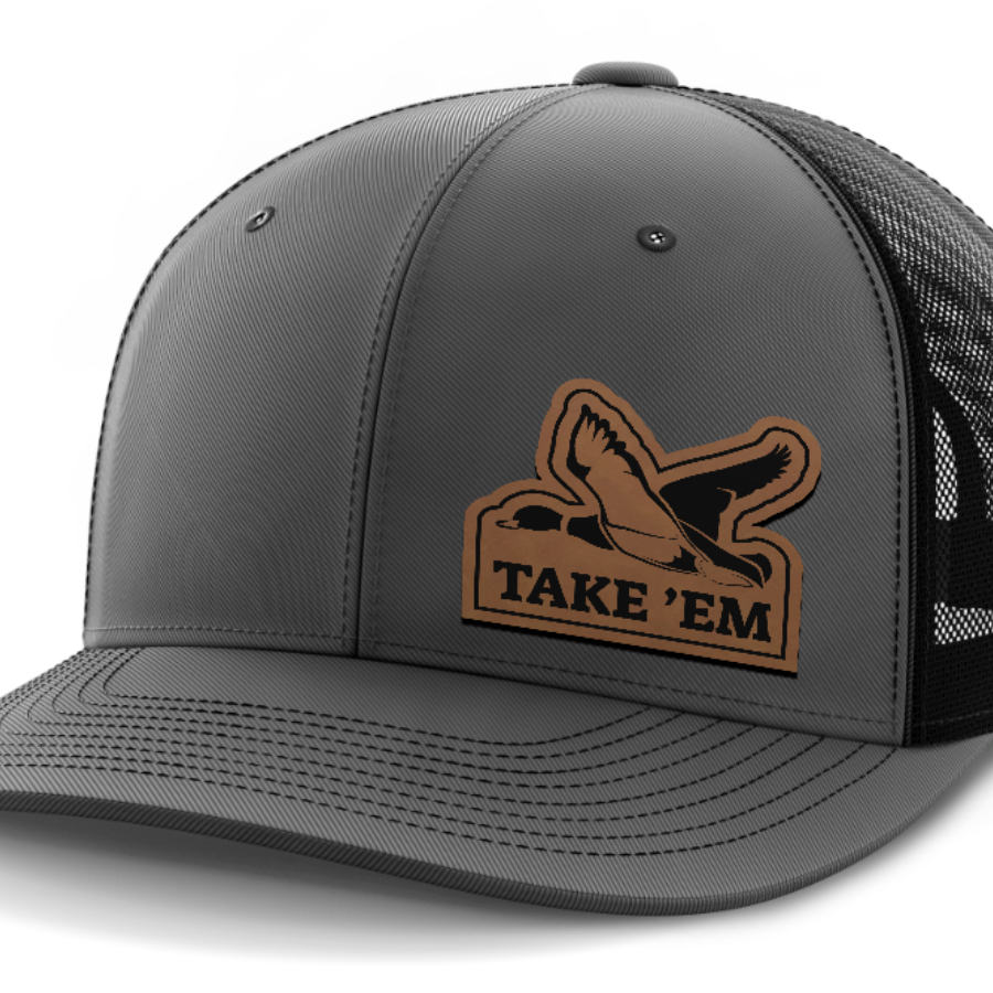 Take Em, Duck Hunting, Leather Patch Hat