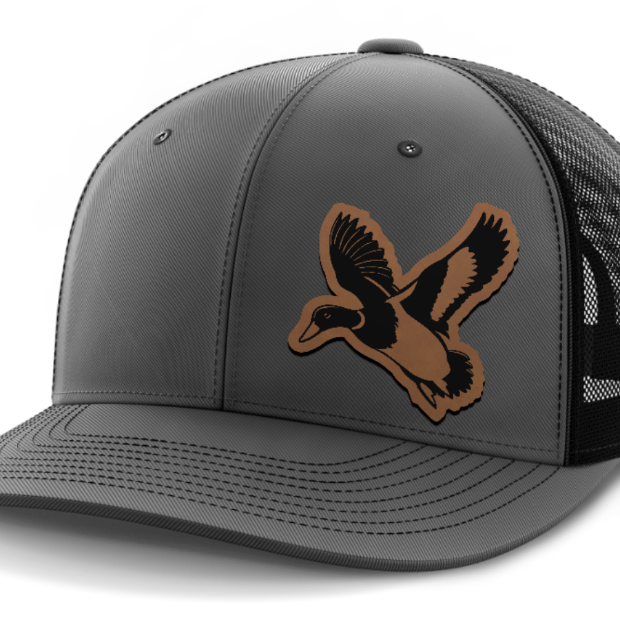 Mallard (left), Duck Hunting, Leather Patch Hat