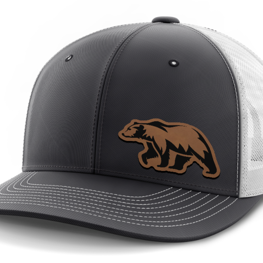Bear, Leather Patch Hat