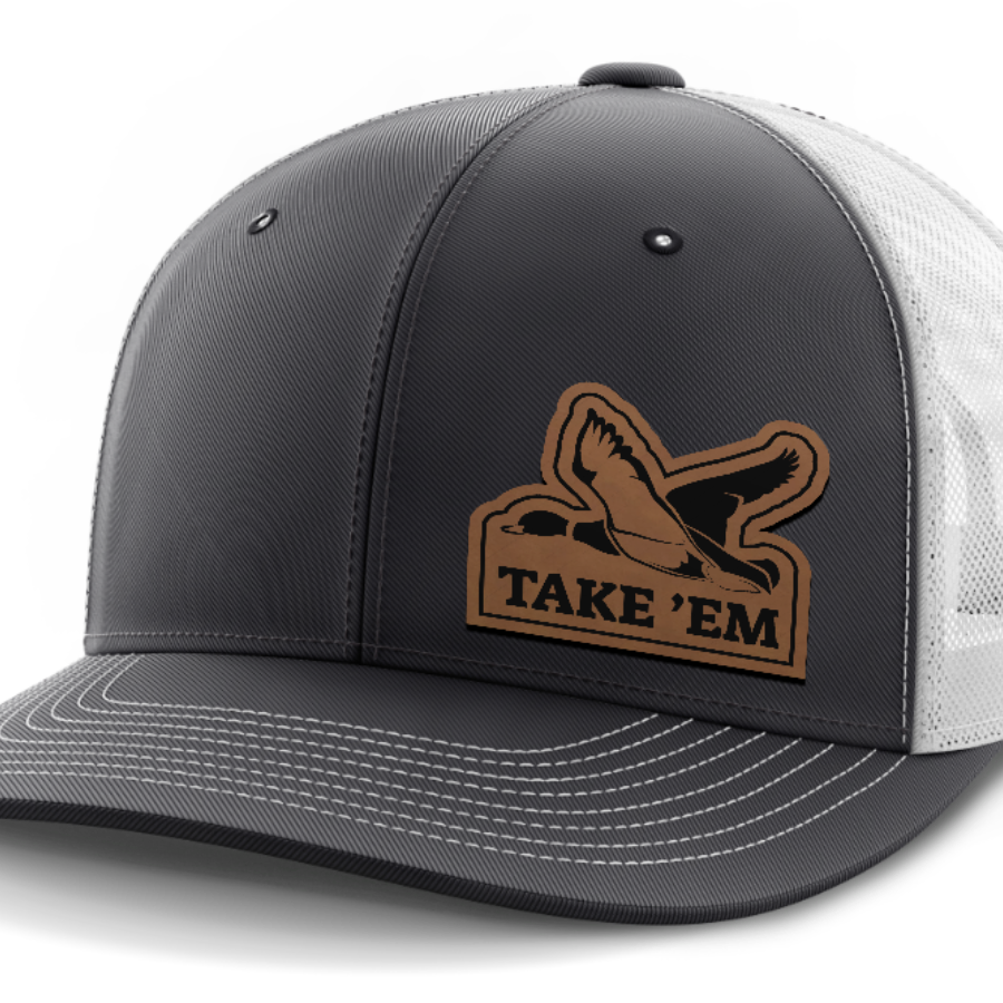 Take Em, Duck Hunting, Leather Patch Hat