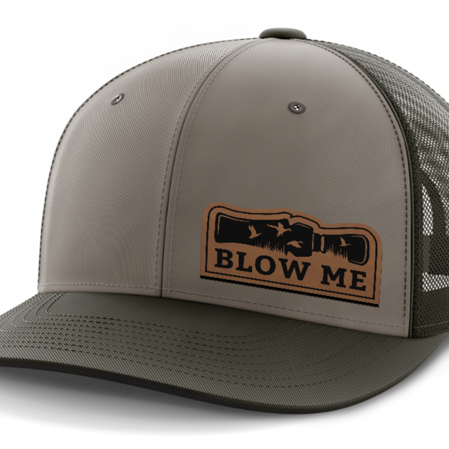 Blow Me, Duck Hunting, Leather Patch Hat