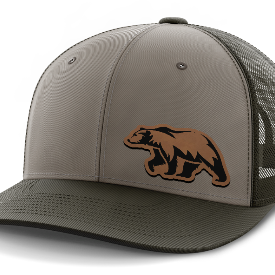 Bear, Leather Patch Hat
