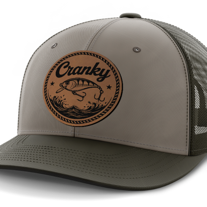 Cranky, Crankbait (round), Leather Patch Hat