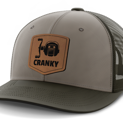 Cranky, Baitcaster, Leather Patch Hat