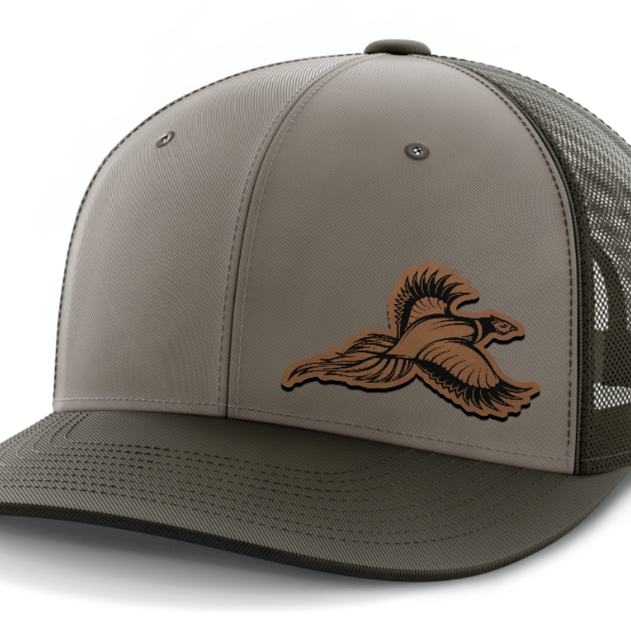 Pheasant Hunting, Leather Patch Hat