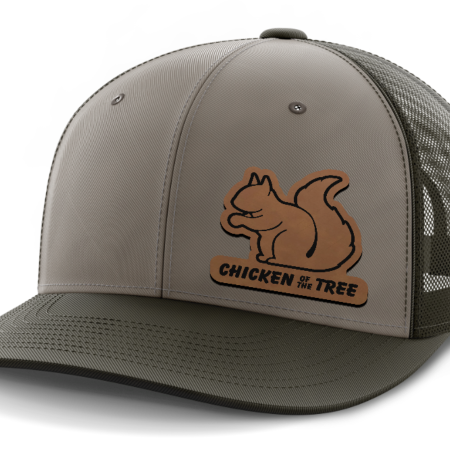 Chicken of the Tree, Squirrel Hunting, Leather Patch Hat