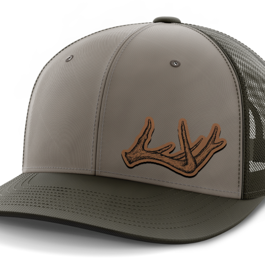 Antlers, Deer & Shed Hunting, Leather Patch Hat
