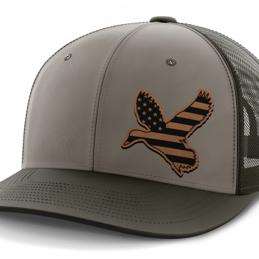 Duck Flag (left), Duck Hunting, Leather Patch Hat