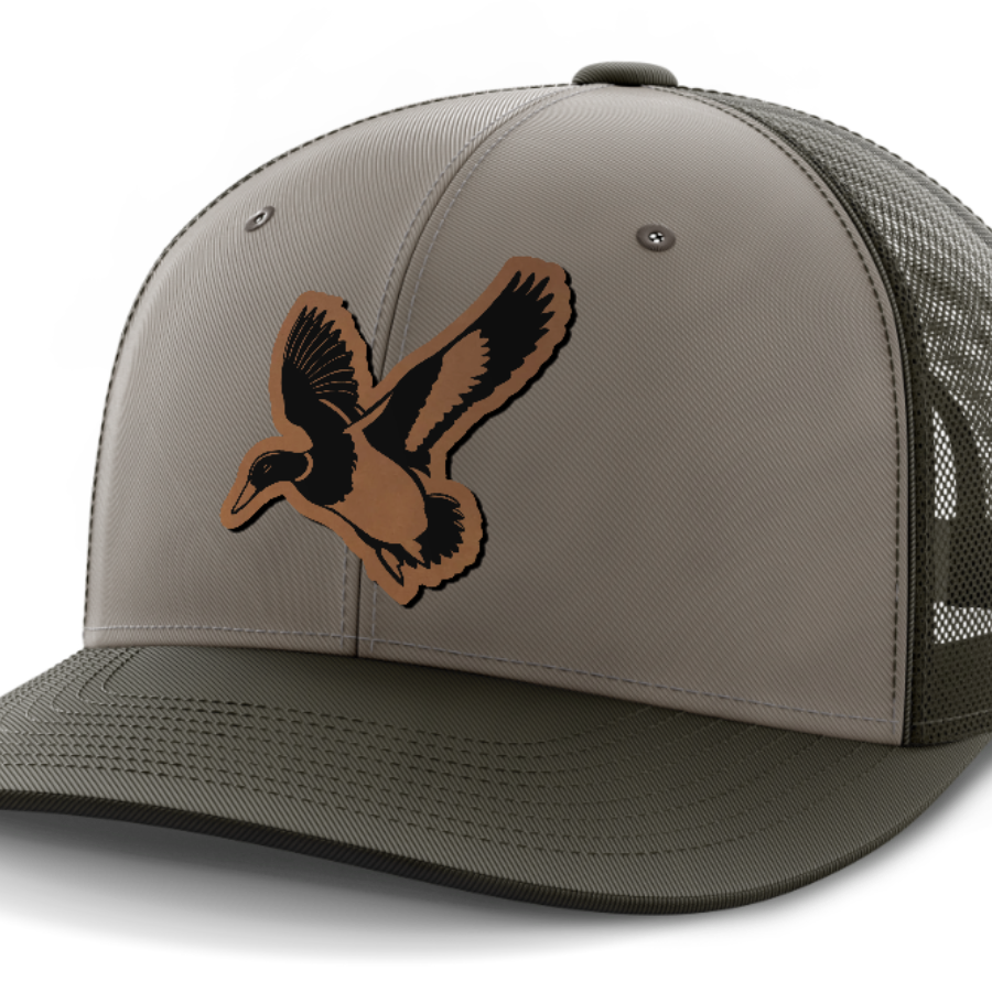Mallard, Duck Hunting, Leather Patch Hat