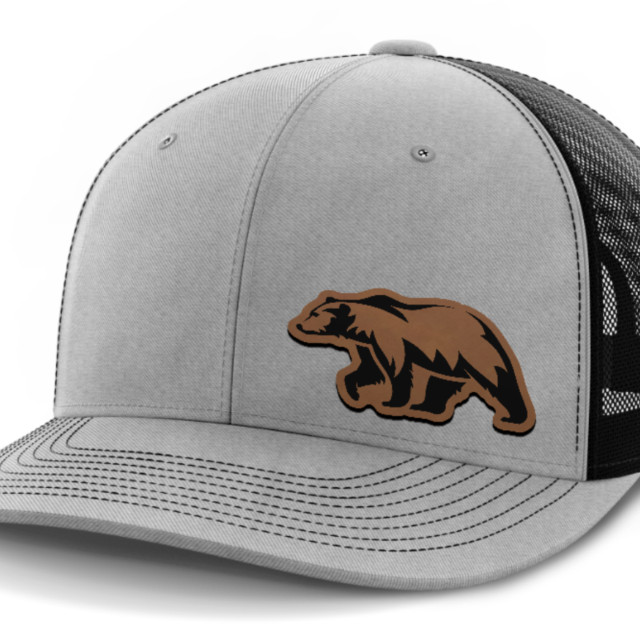 Bear, Leather Patch Hat