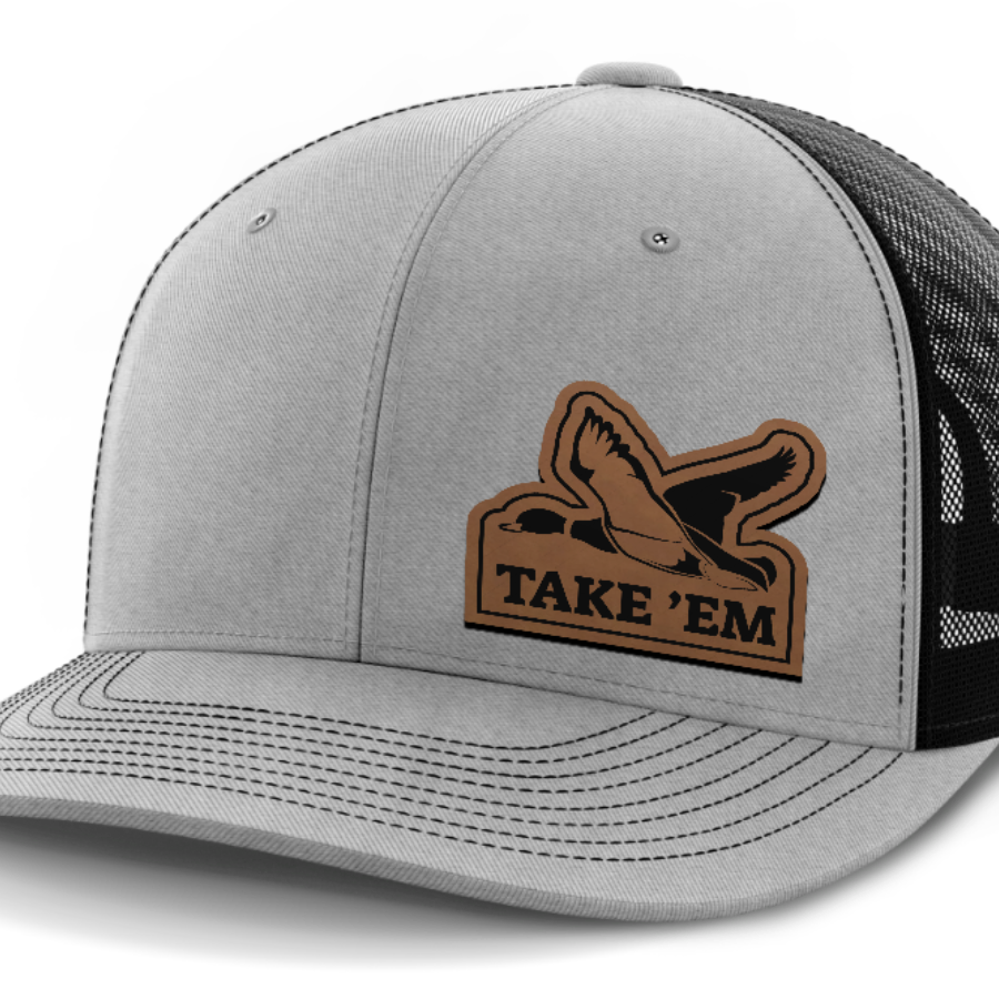 Take Em, Duck Hunting, Leather Patch Hat