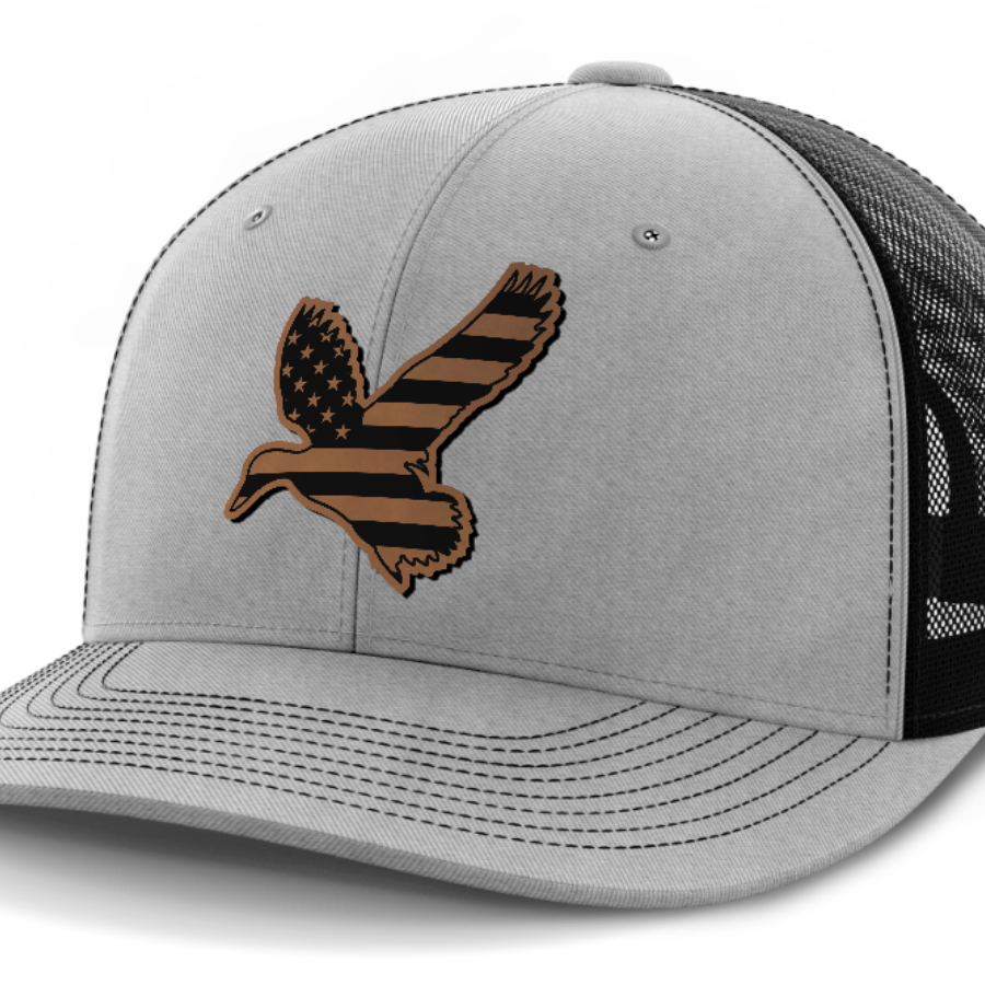 Duck Flag, Duck Hunting, Leather Patch Hat