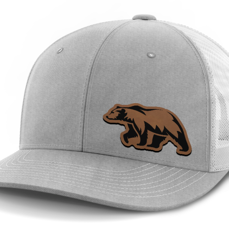 Bear, Leather Patch Hat