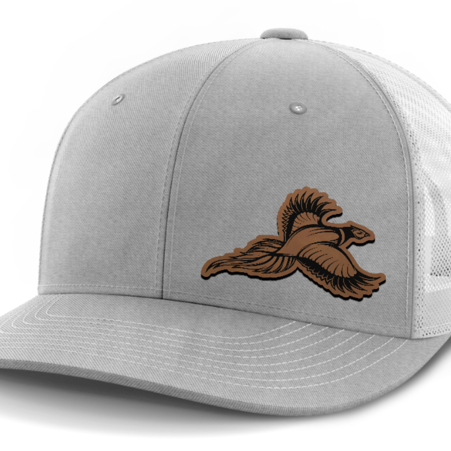 Pheasant Hunting, Leather Patch Hat