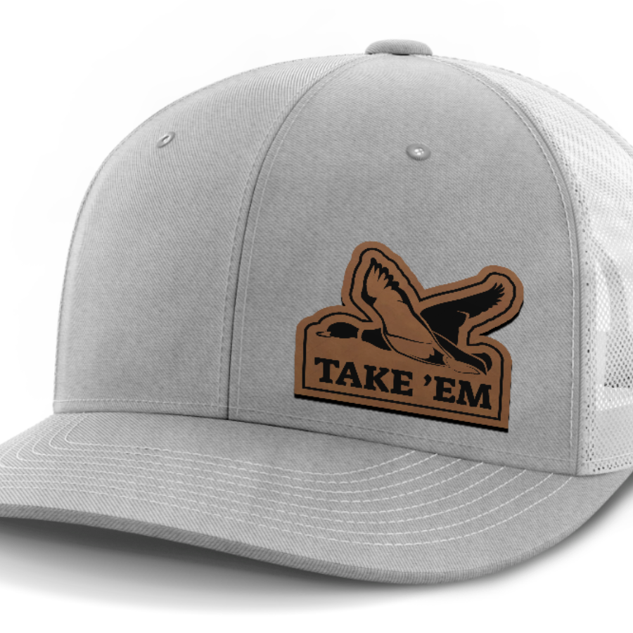 Take Em, Duck Hunting, Leather Patch Hat