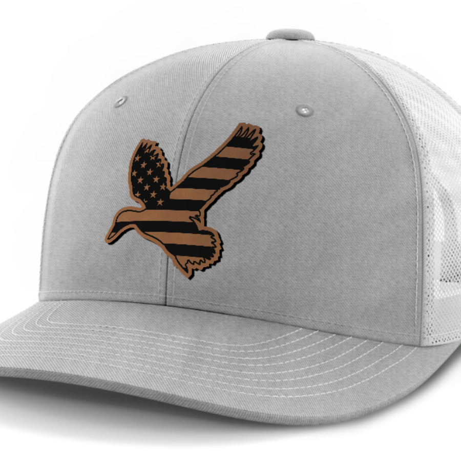 Duck Flag, Duck Hunting, Leather Patch Hat
