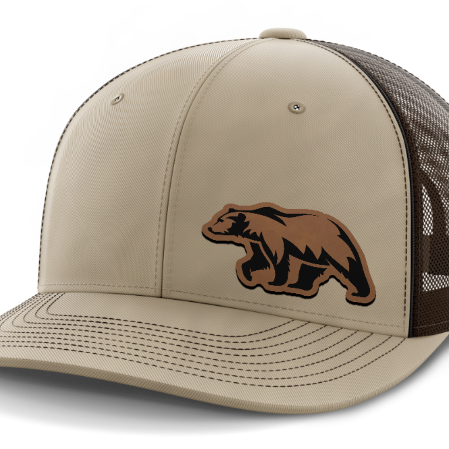 Bear, Leather Patch Hat