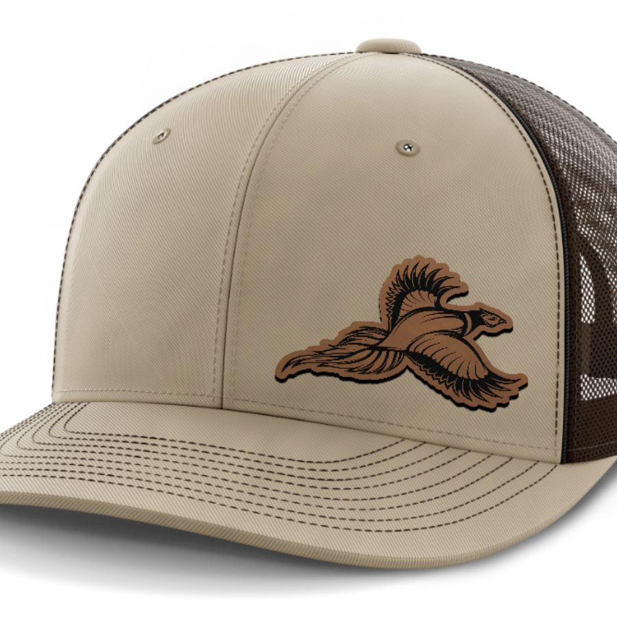 Pheasant Hunting, Leather Patch Hat