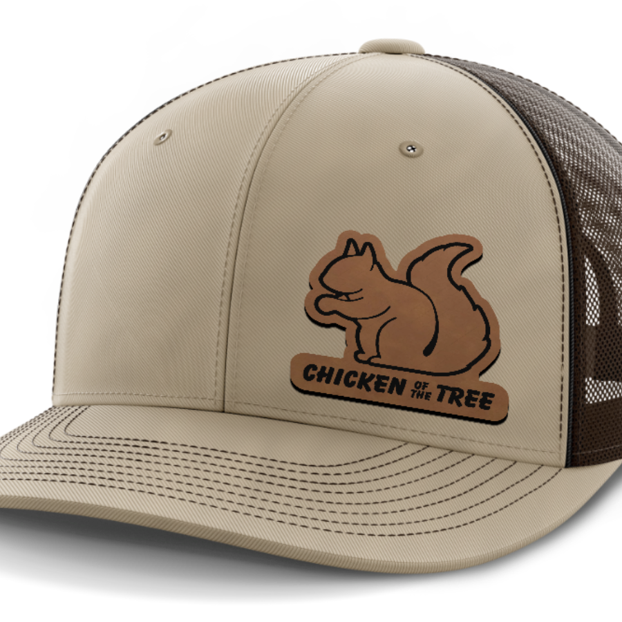 Chicken of the Tree, Squirrel Hunting, Leather Patch Hat
