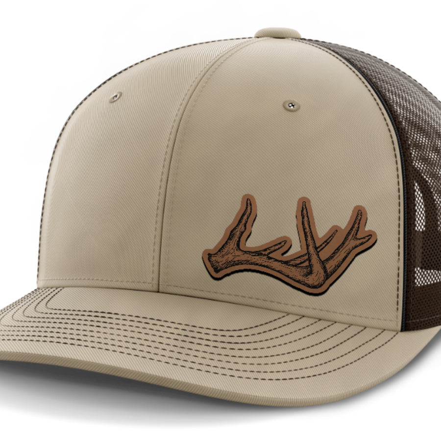 Antlers, Deer & Shed Hunting, Leather Patch Hat