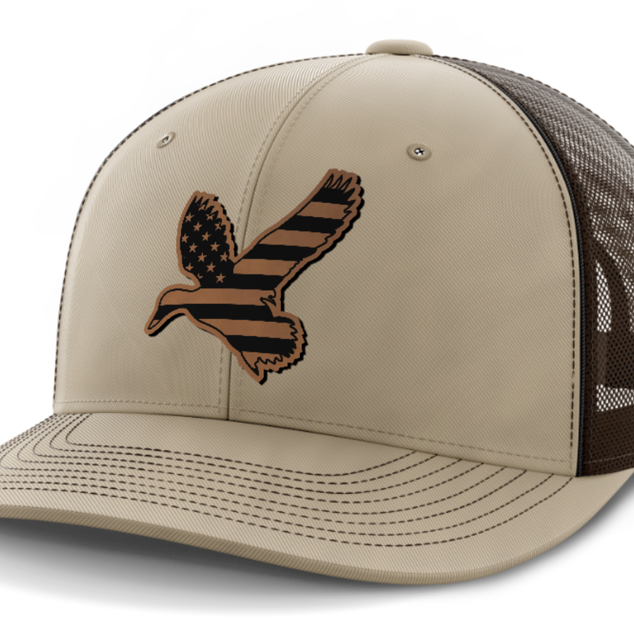 Duck Flag, Duck Hunting, Leather Patch Hat