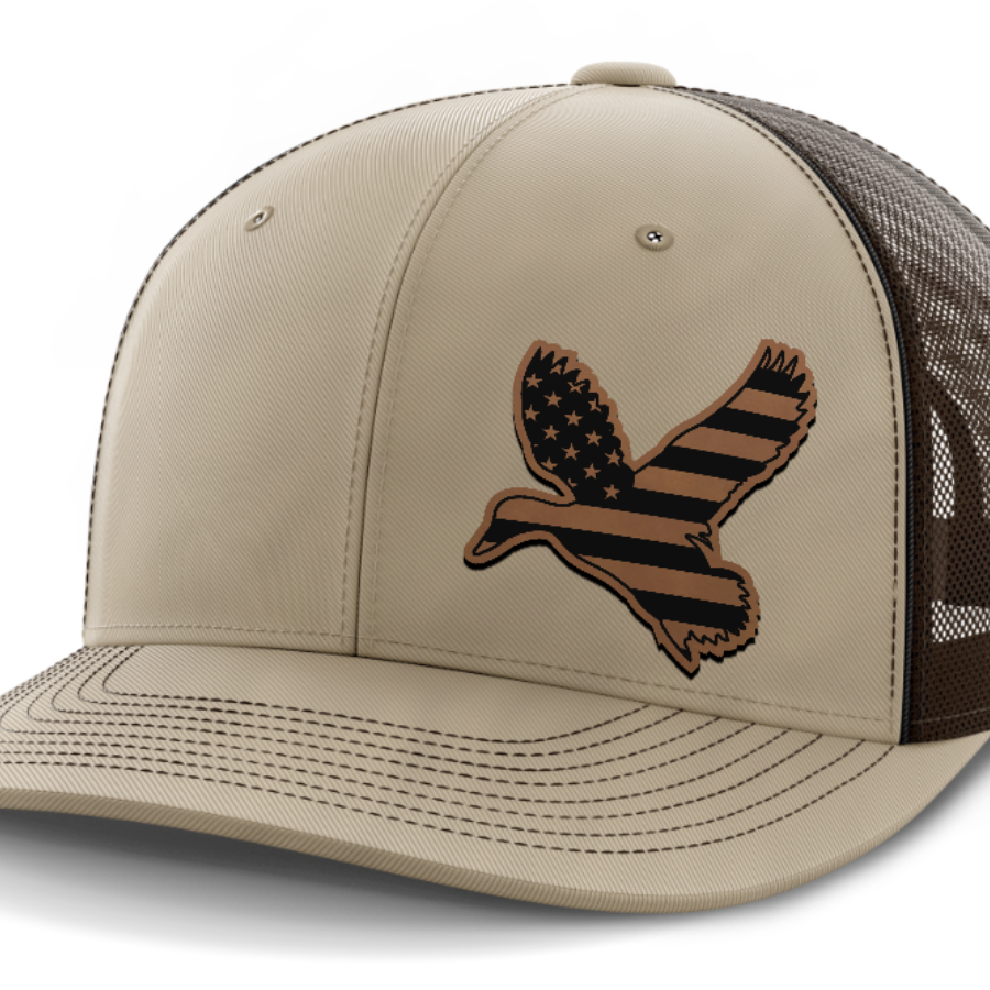Duck Flag (left), Duck Hunting, Leather Patch Hat