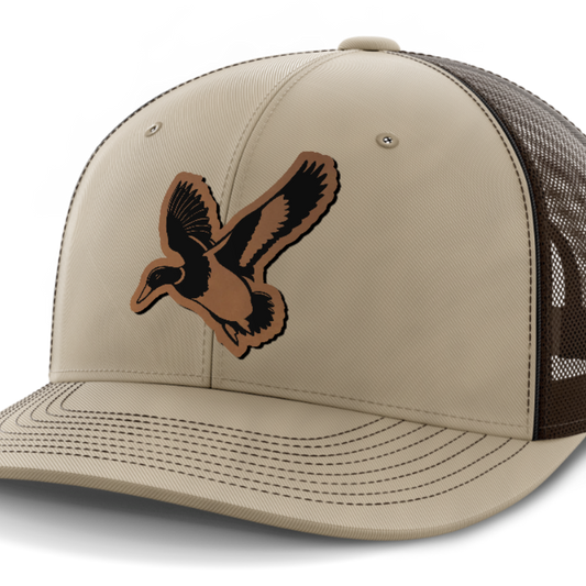 Mallard, Duck Hunting, Leather Patch Hat