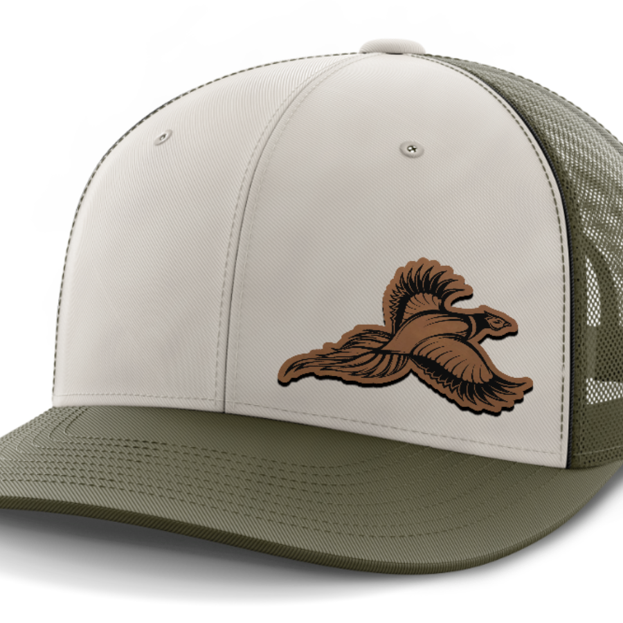 Pheasant Hunting, Leather Patch Hat