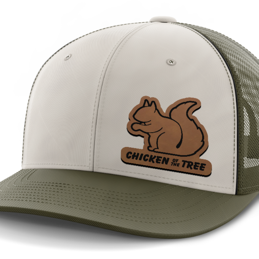 Chicken of the Tree, Squirrel Hunting, Leather Patch Hat