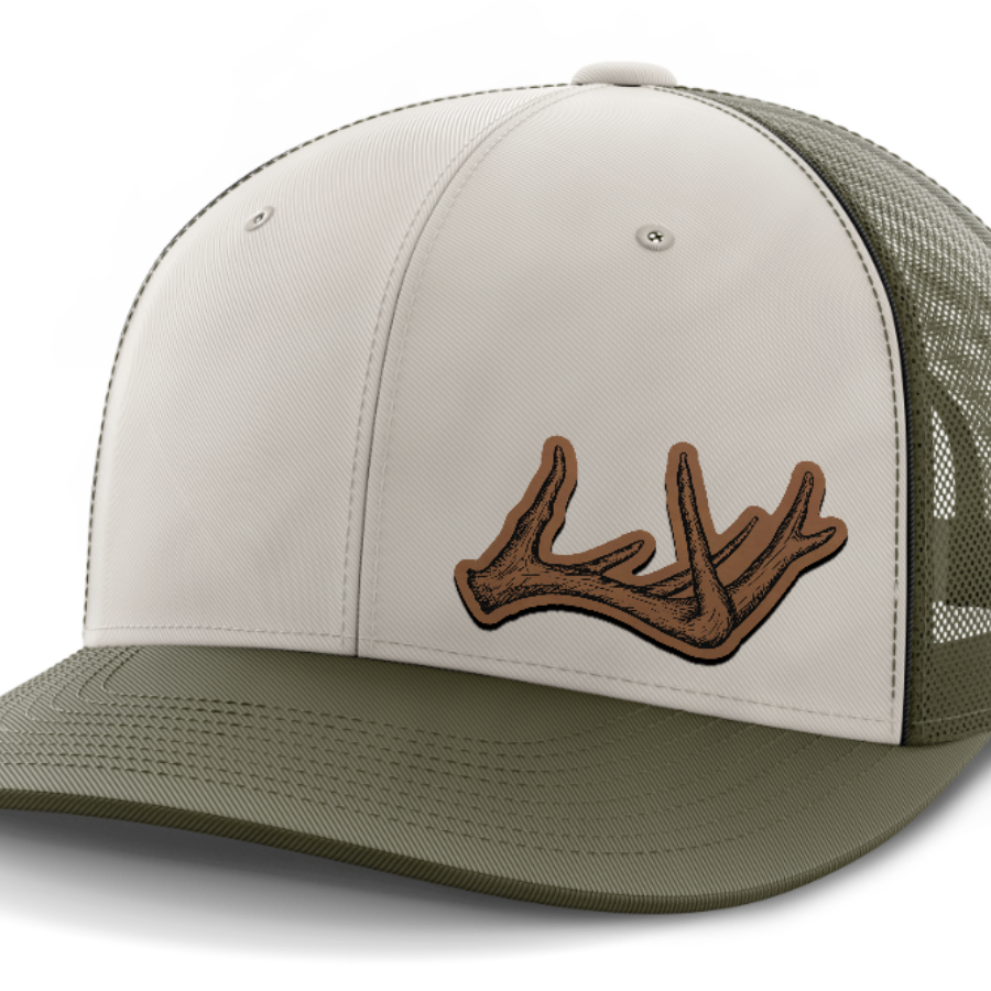 Antlers, Deer & Shed Hunting, Leather Patch Hat