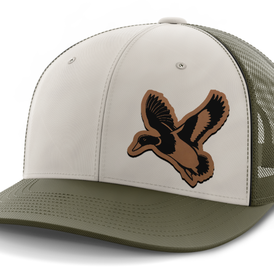 Mallard (left), Duck Hunting, Leather Patch Hat