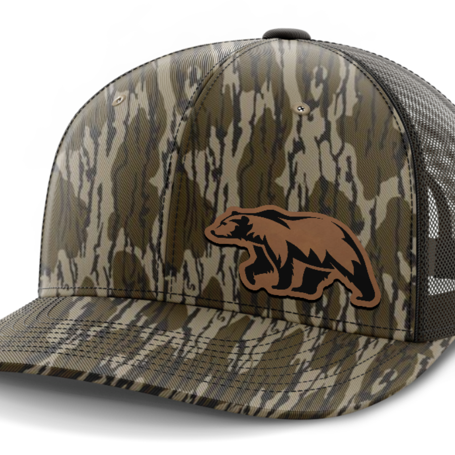Bear, Leather Patch Hat