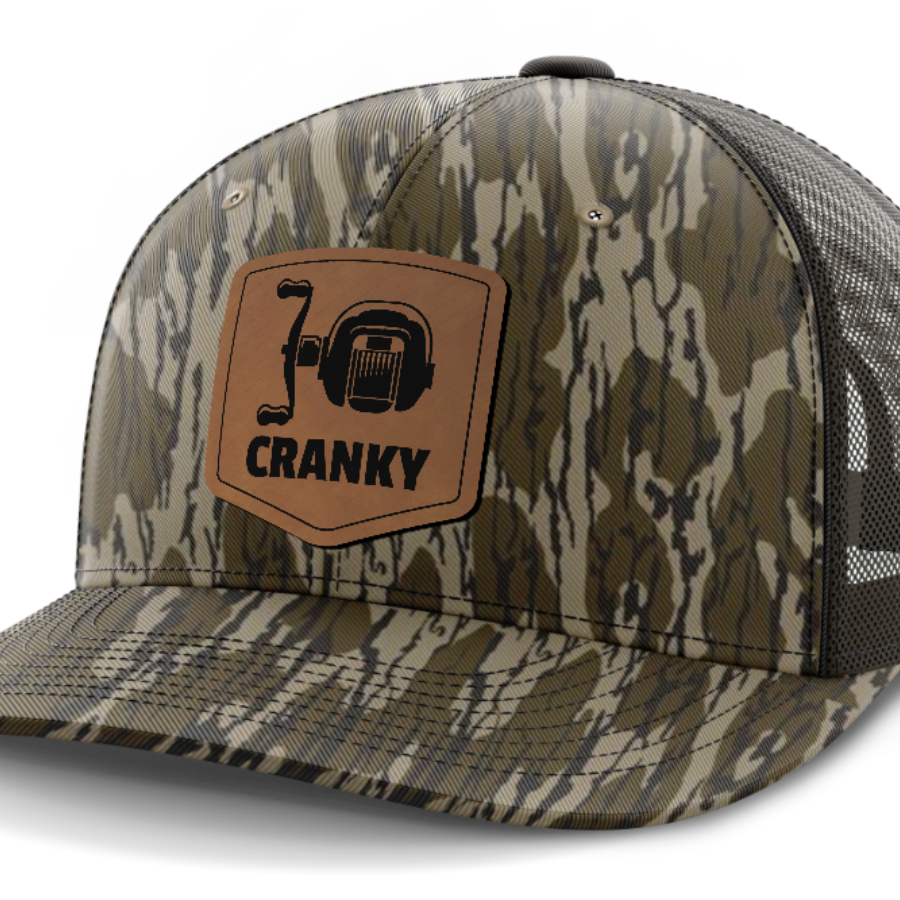 Cranky, Baitcaster, Leather Patch Hat
