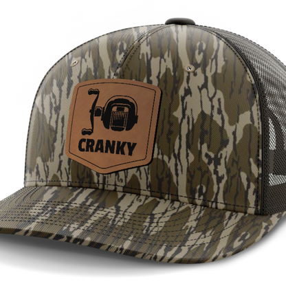 Cranky, Baitcaster, Leather Patch Hat