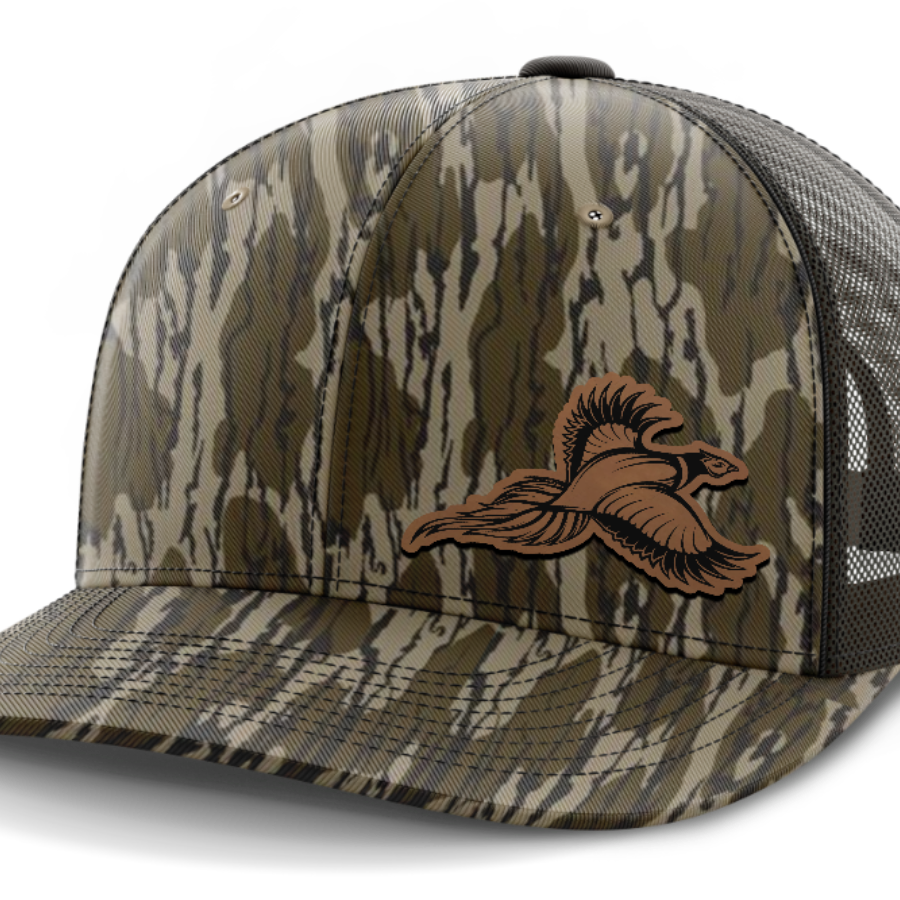 Pheasant Hunting, Leather Patch Hat