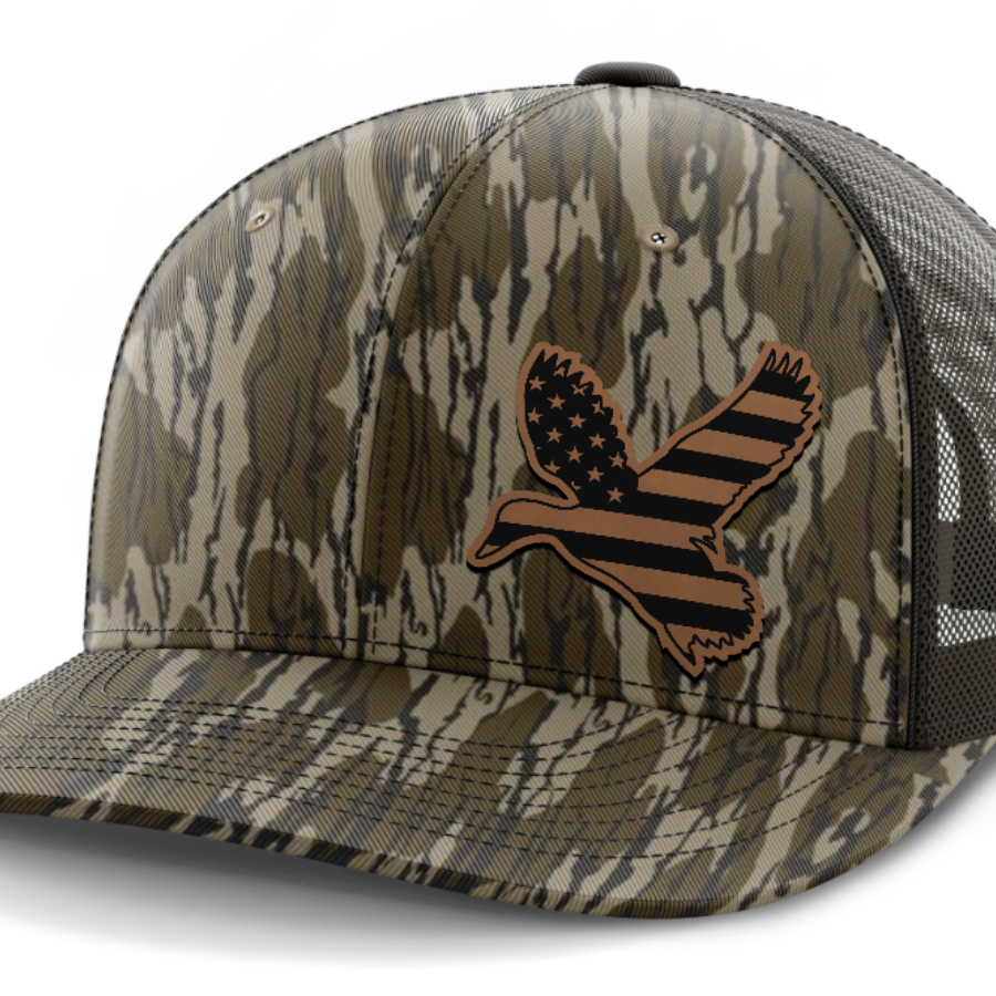 Duck Flag (left), Duck Hunting, Leather Patch Hat