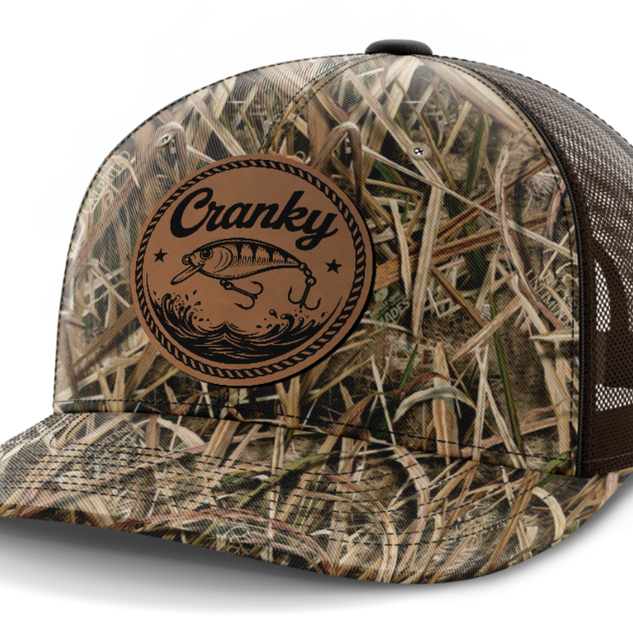 Cranky, Crankbait (round), Leather Patch Hat