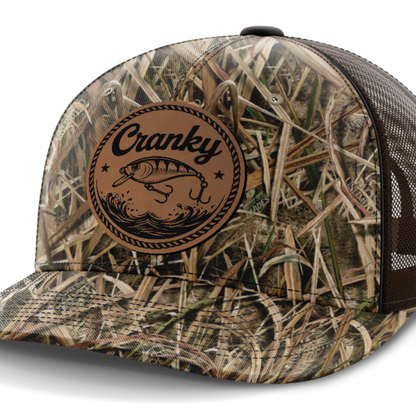 Cranky, Crankbait (round), Leather Patch Hat