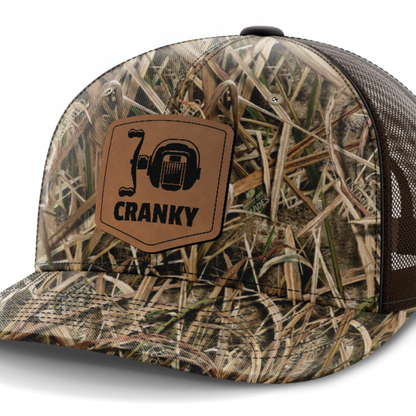 Cranky, Baitcaster, Leather Patch Hat