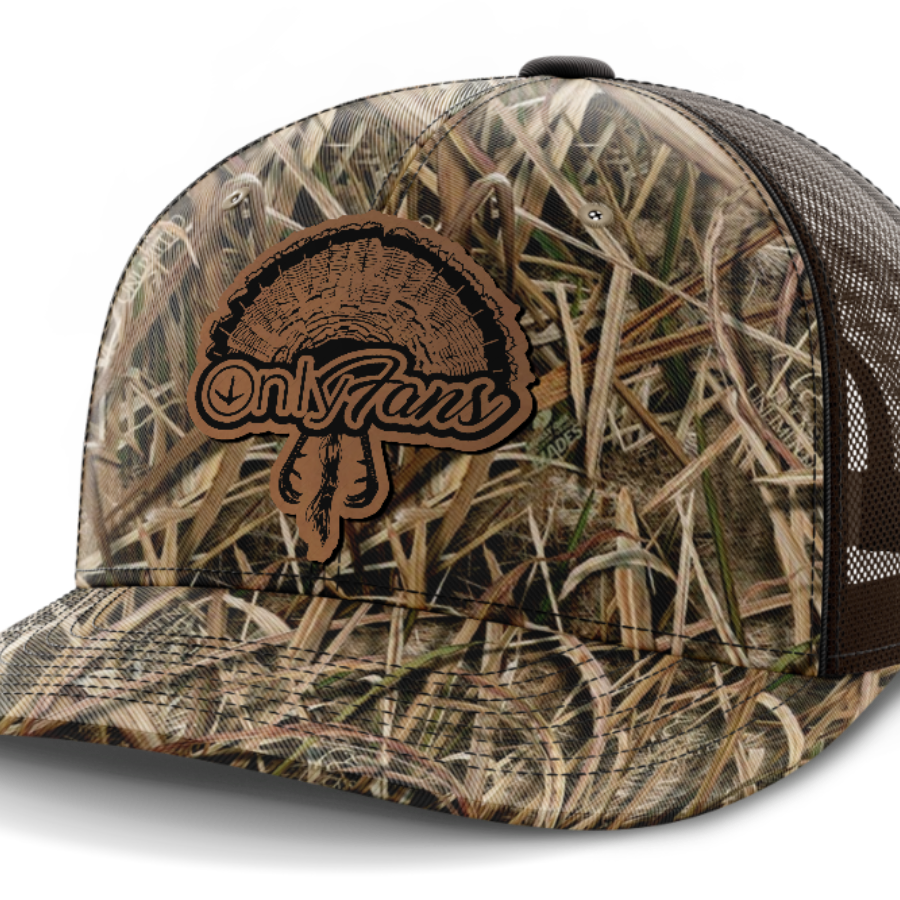 Only Fans, Turkey Hunting, Leather Patch Hat
