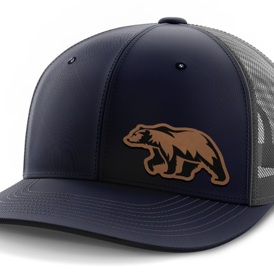 Bear, Leather Patch Hat