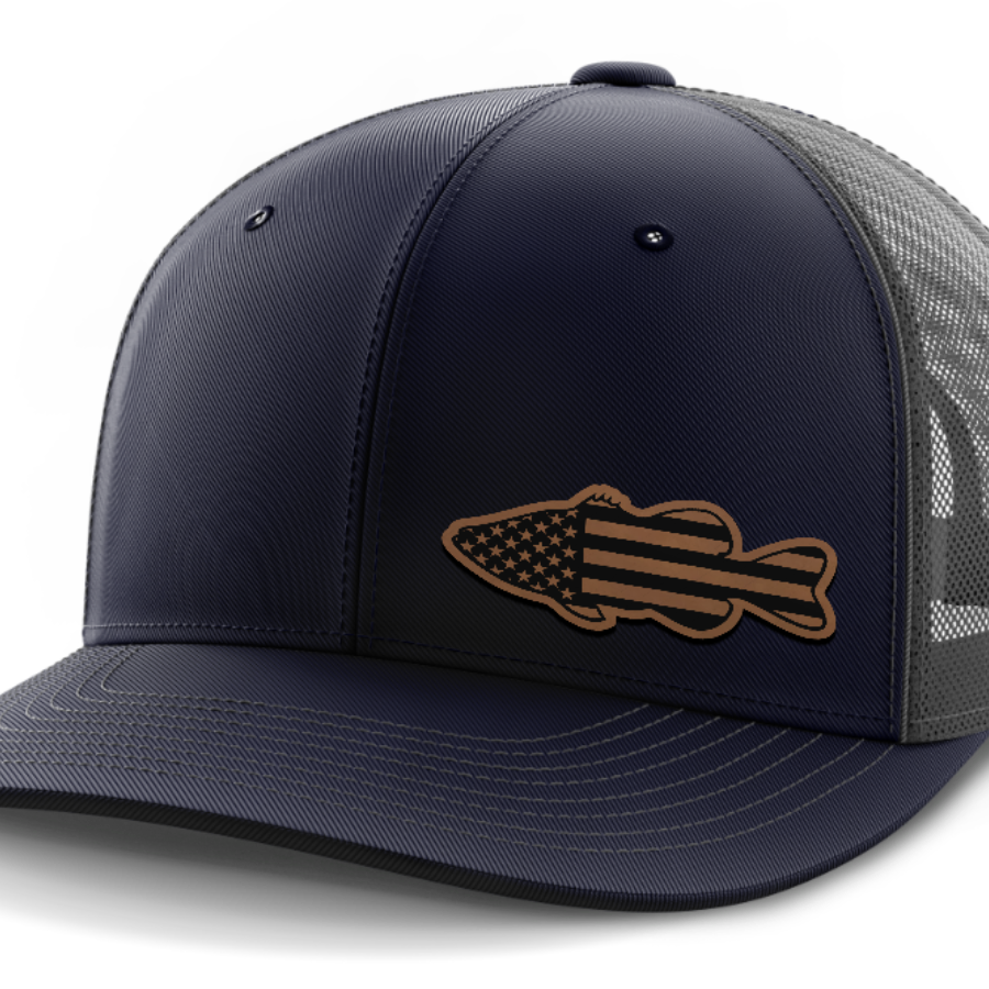 Bass Flag, Leather Patch Hat