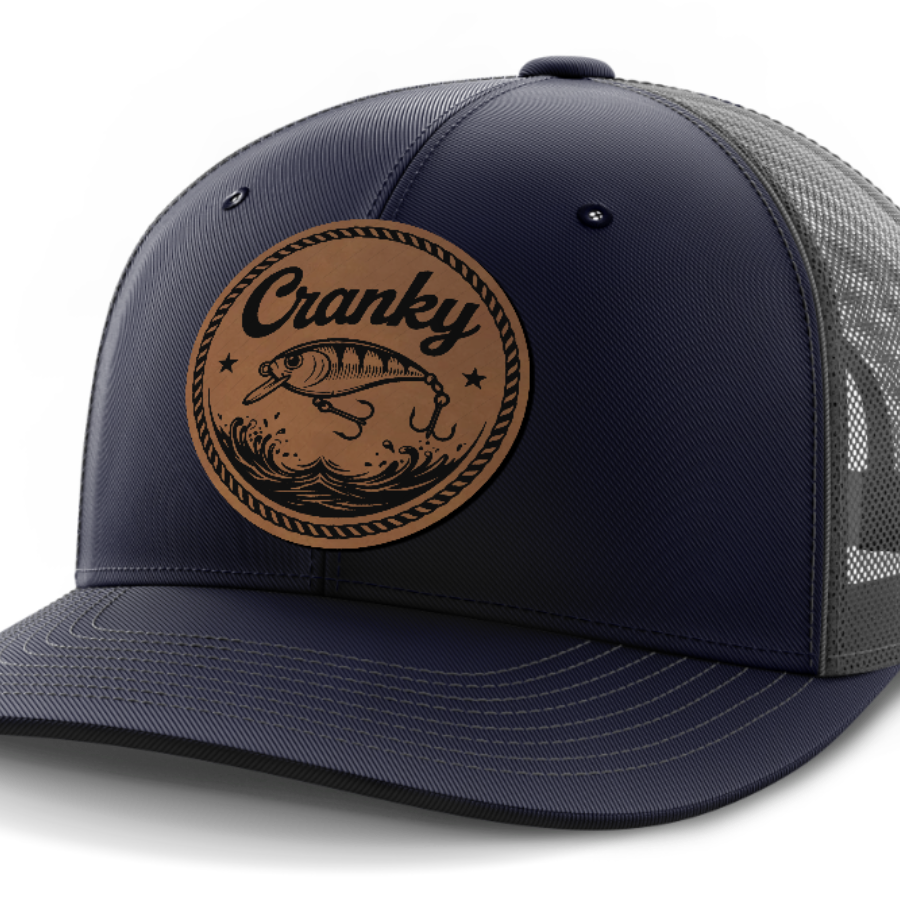 Cranky, Crankbait (round), Leather Patch Hat