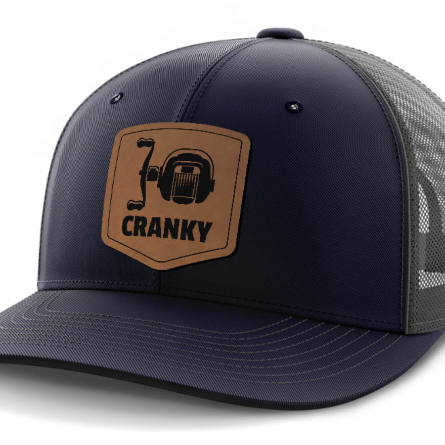 Cranky, Baitcaster, Leather Patch Hat