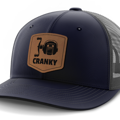 Cranky, Baitcaster, Leather Patch Hat