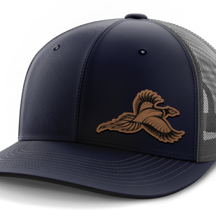 Pheasant Hunting, Leather Patch Hat