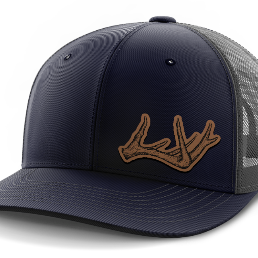 Antlers, Deer & Shed Hunting, Leather Patch Hat
