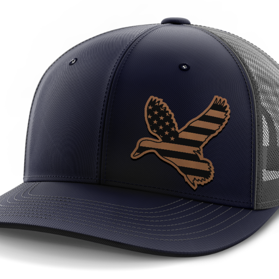 Duck Flag (left), Duck Hunting, Leather Patch Hat