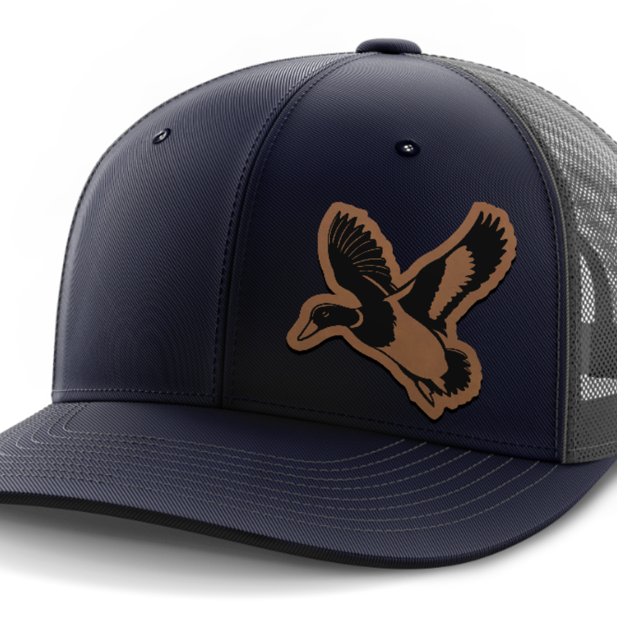 Mallard (left), Duck Hunting, Leather Patch Hat