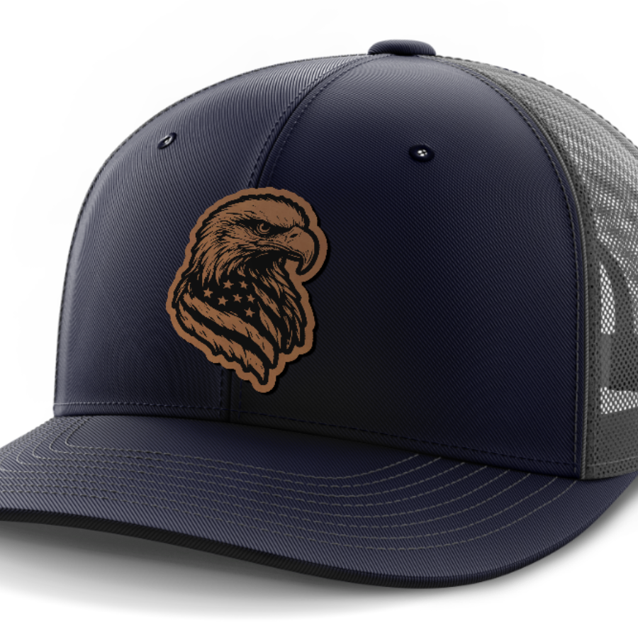 Eagle Flag, Leather Patch Hat